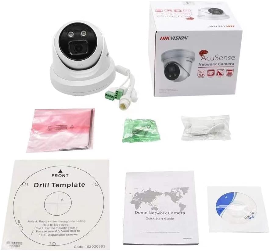 4K AcuSense Fixed Turret Network Camera with Strobe Light and Audible Warning I15031