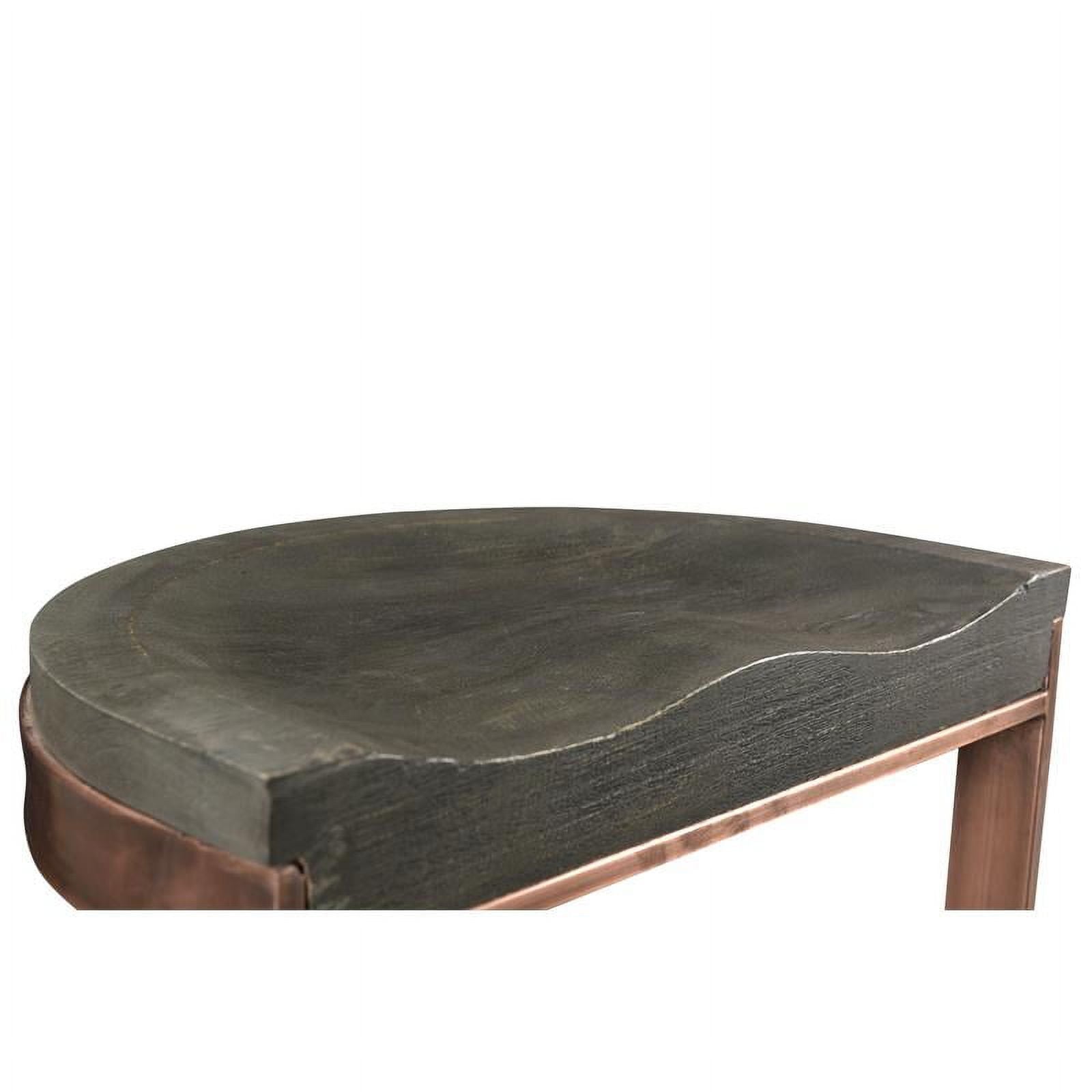 20" Copper Metal Solid Wood Counter Stool N9296