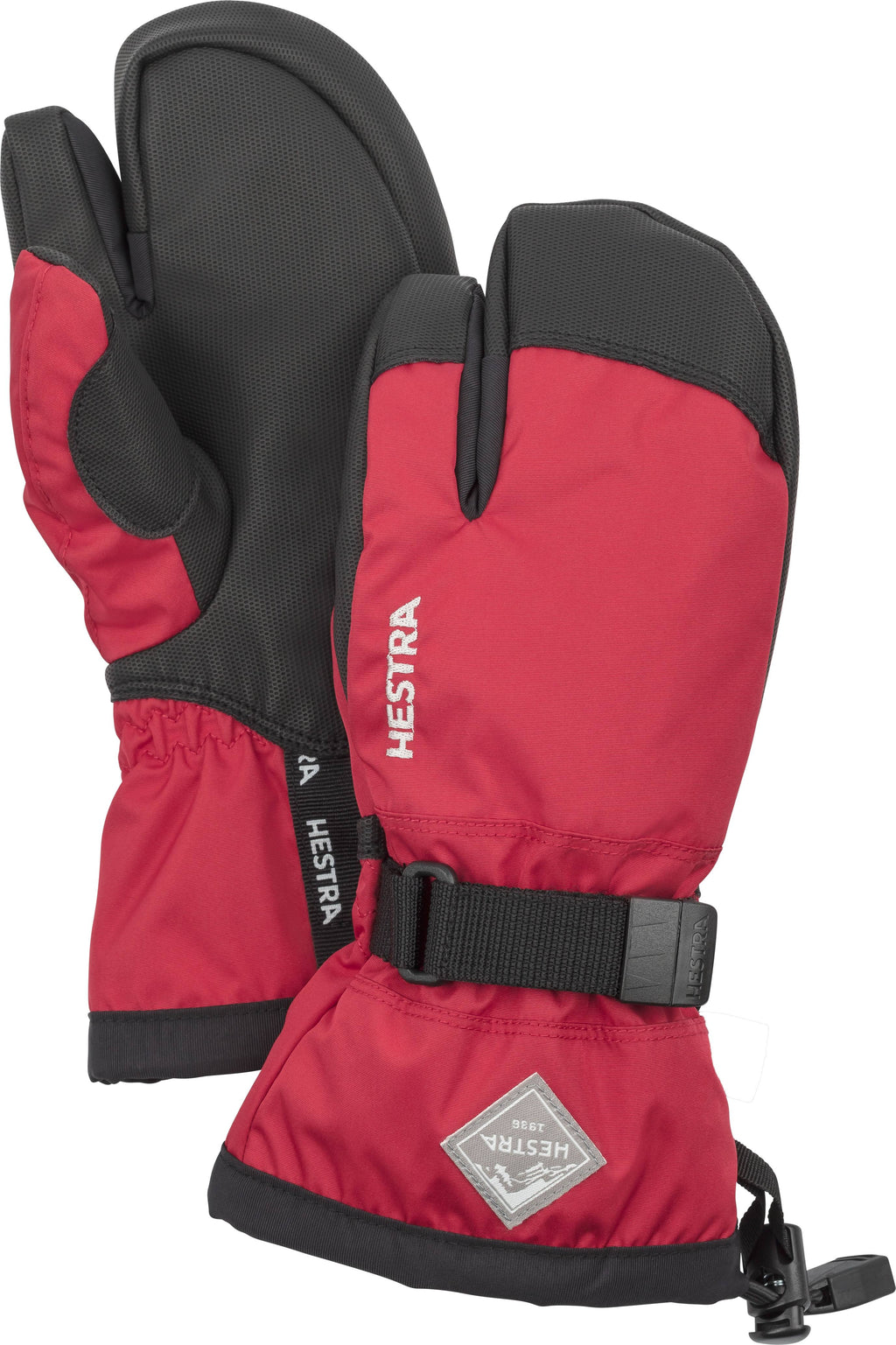 Black 3 Finger Ski Gloves A2878