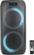 Dual 8 Inch Portable Bluetooth Speaker with Sound Activated Lights B159114