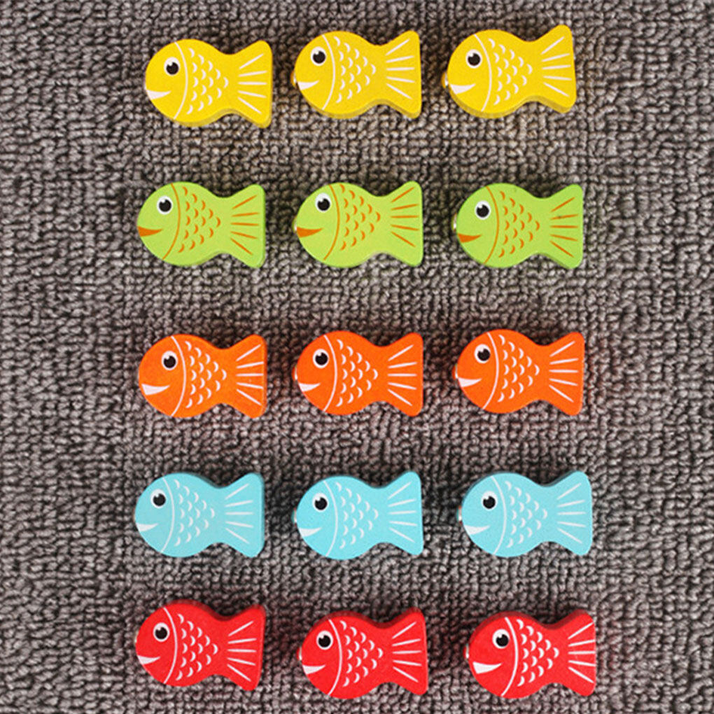 Wooden Magnetic Fishing Game Toy with Double Fishing Rod F60737
