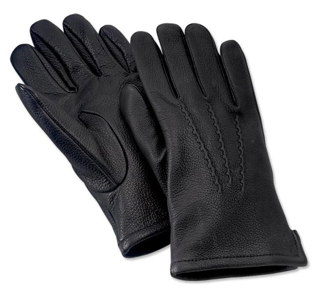 Cashmere-Lined Deerskin Glove Black Size X Large T321931