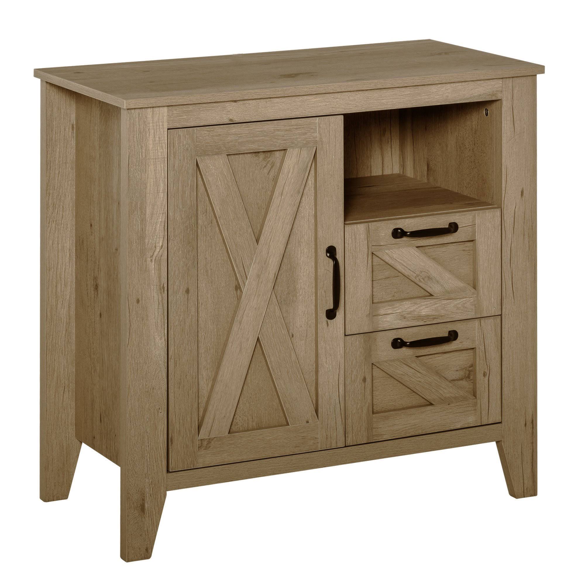 Farmhouse Sideboard Storage Cabinet with Drawers C4380