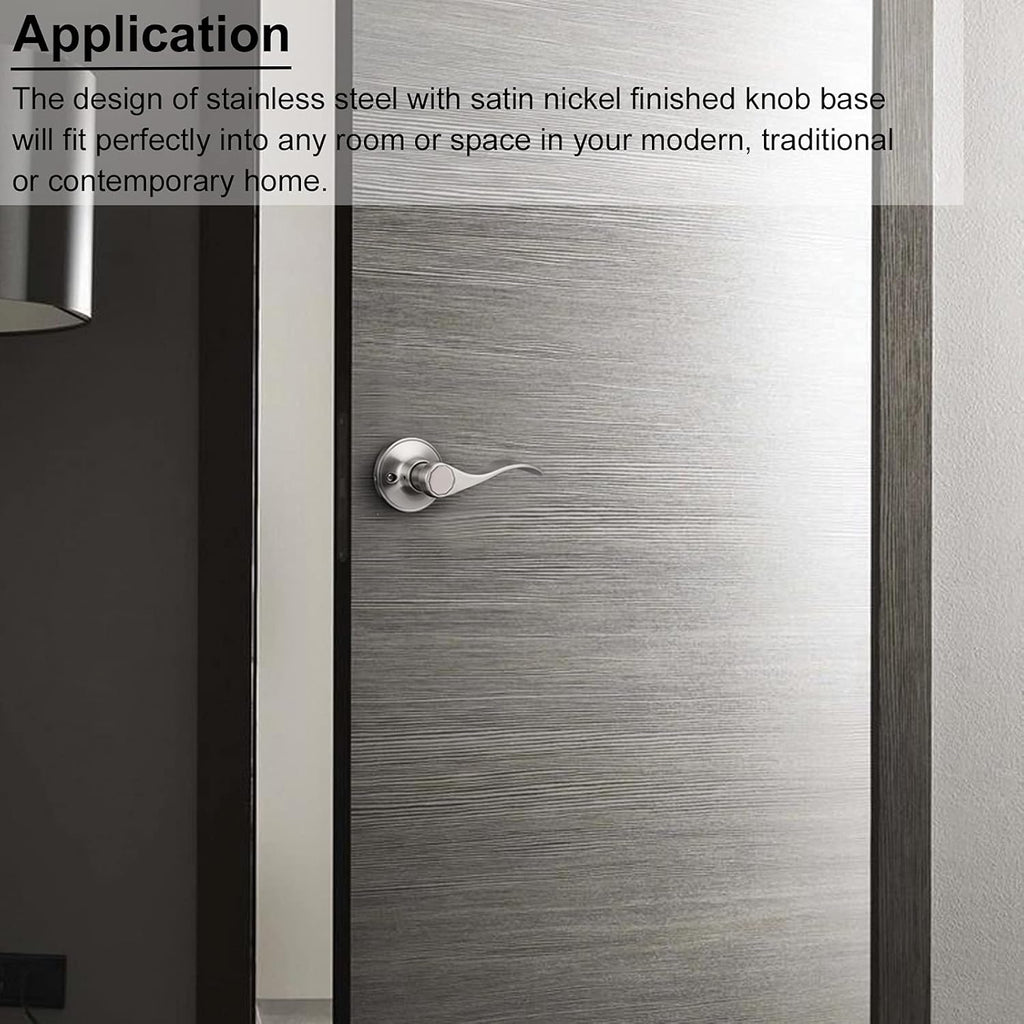 10 Pack Brushed Nickel Stainless Steel Non-Locking Levers T51993