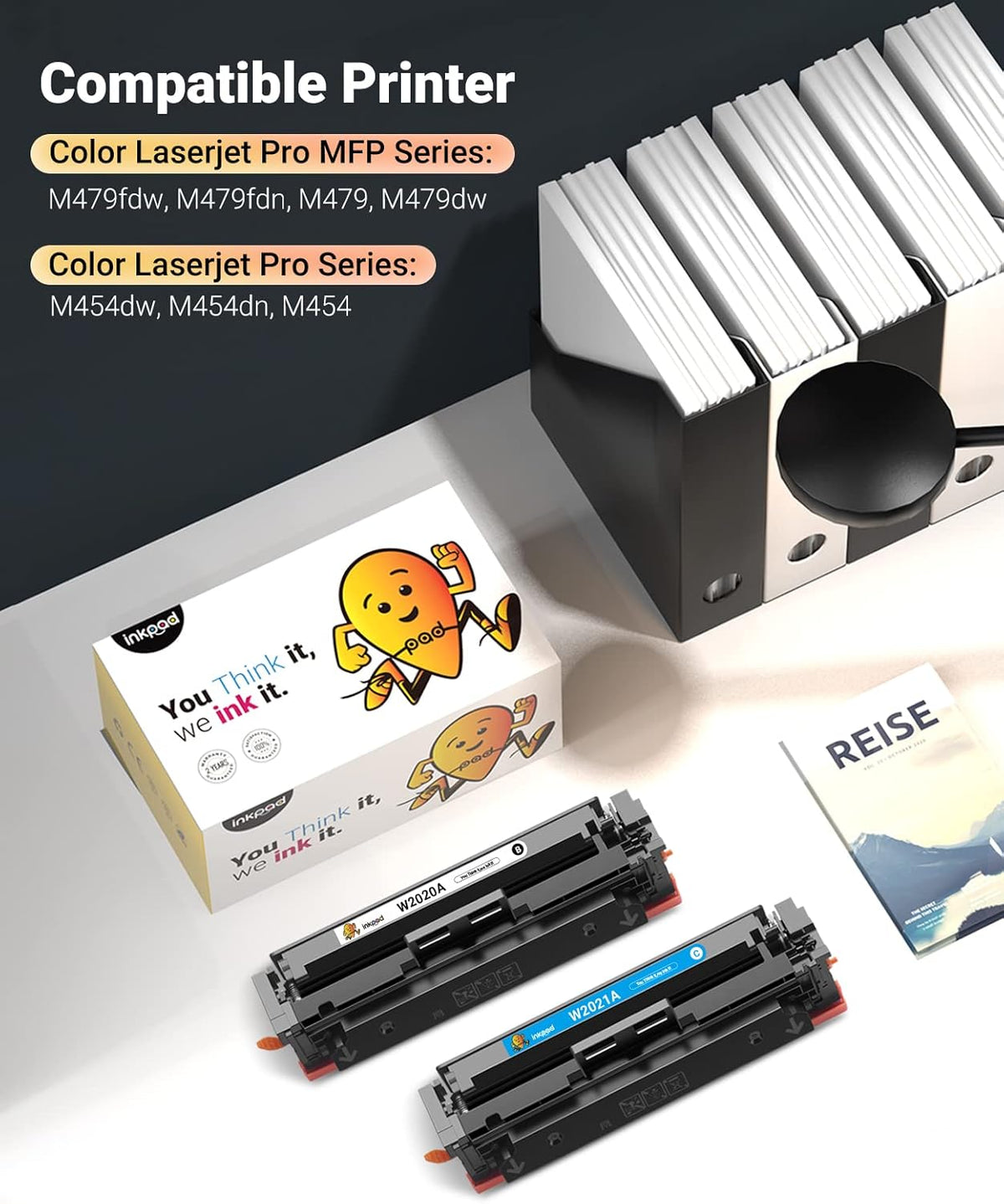 Compatible Toner Cartridge 4 Pack (1 Black, 1 Cyan, 1 Magenta, 1 Yellow) J7047