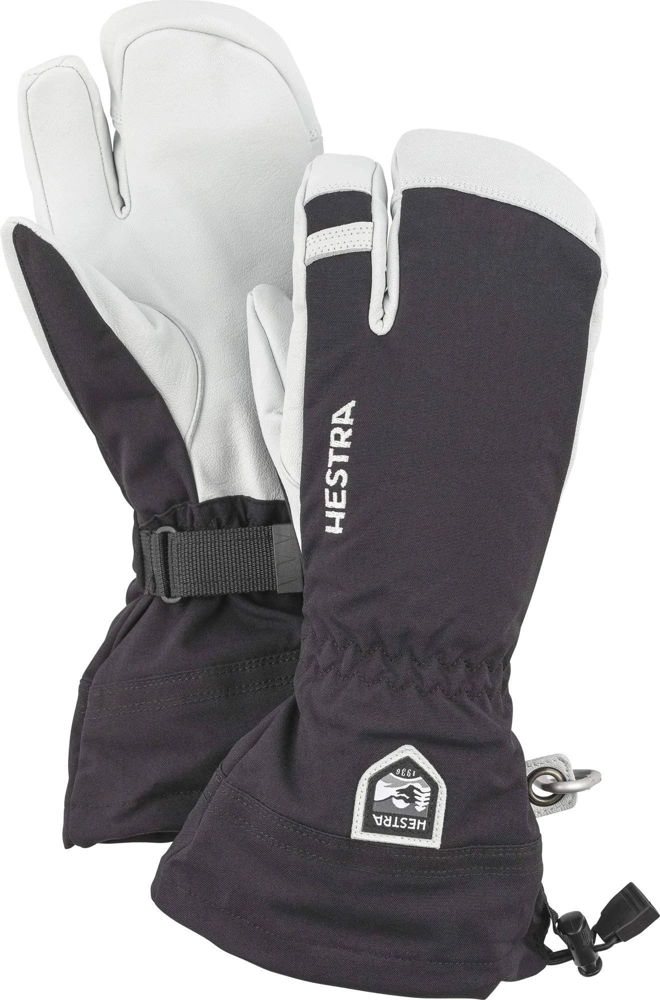 Black 3 Finger Ski Gloves A2878