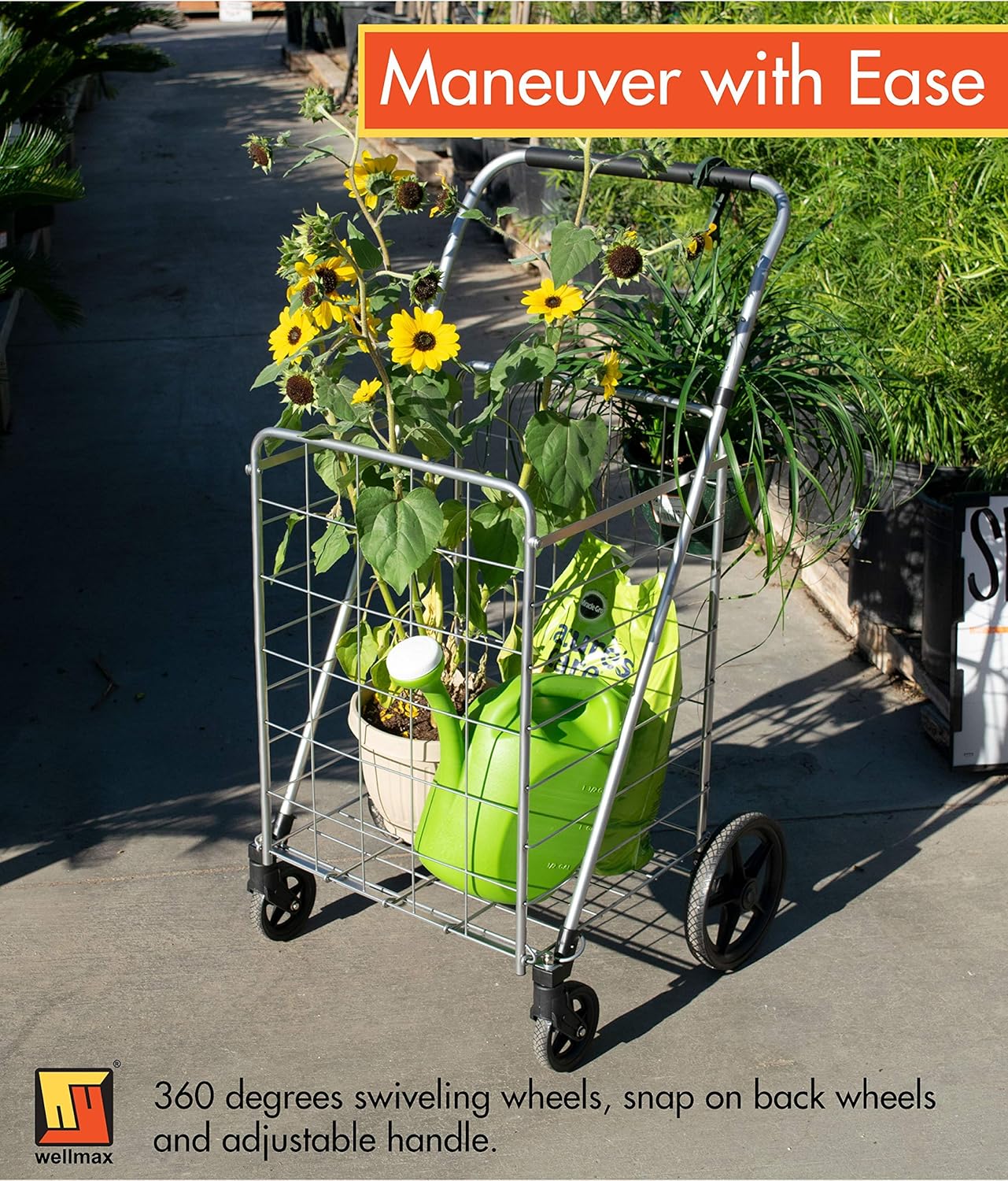 Foldable Utility Cart with Swivel Wheels E46813