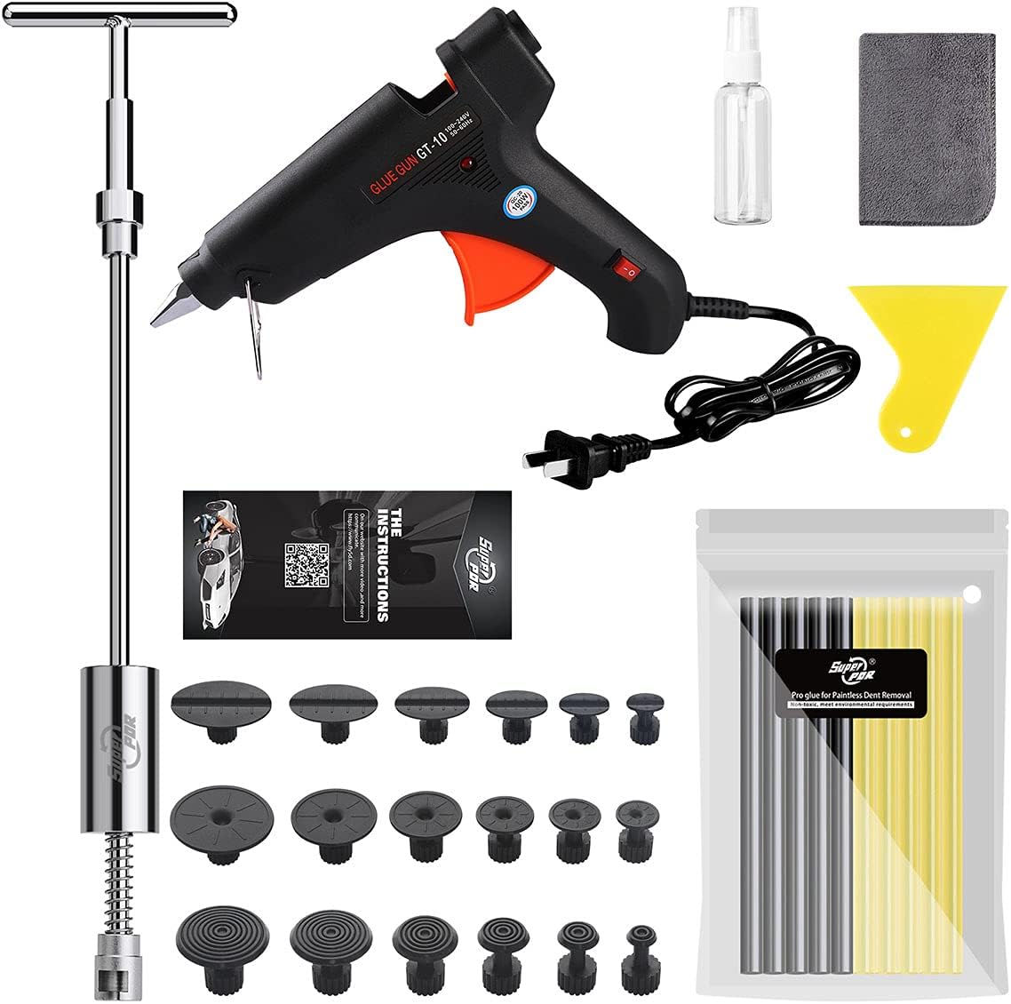 16pcs Paintless Dent Repair Kit with Slide Hammer Y96343