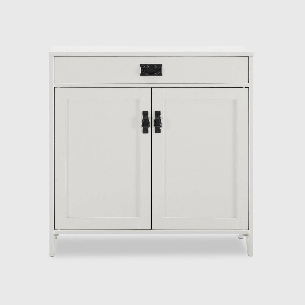 Distressed White Accent Cabinet D860