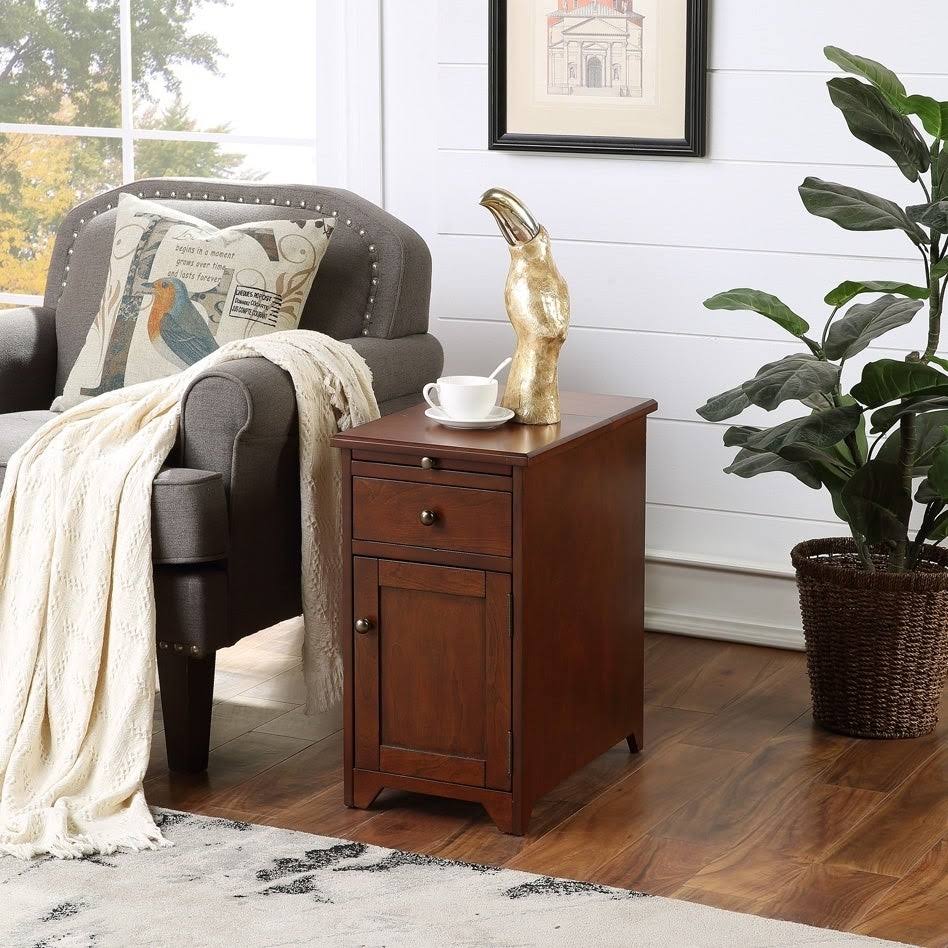 1-drawer 1-door Side Table with USB Charger Y754