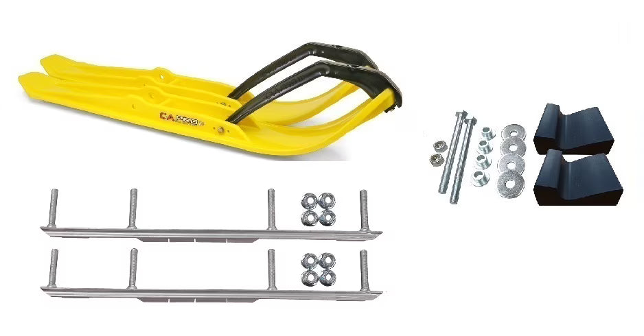 Yellow XPT Snowmobile Skis Complete Kit R70472