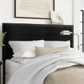 King Brown Upholstered Panel Headboard V2820