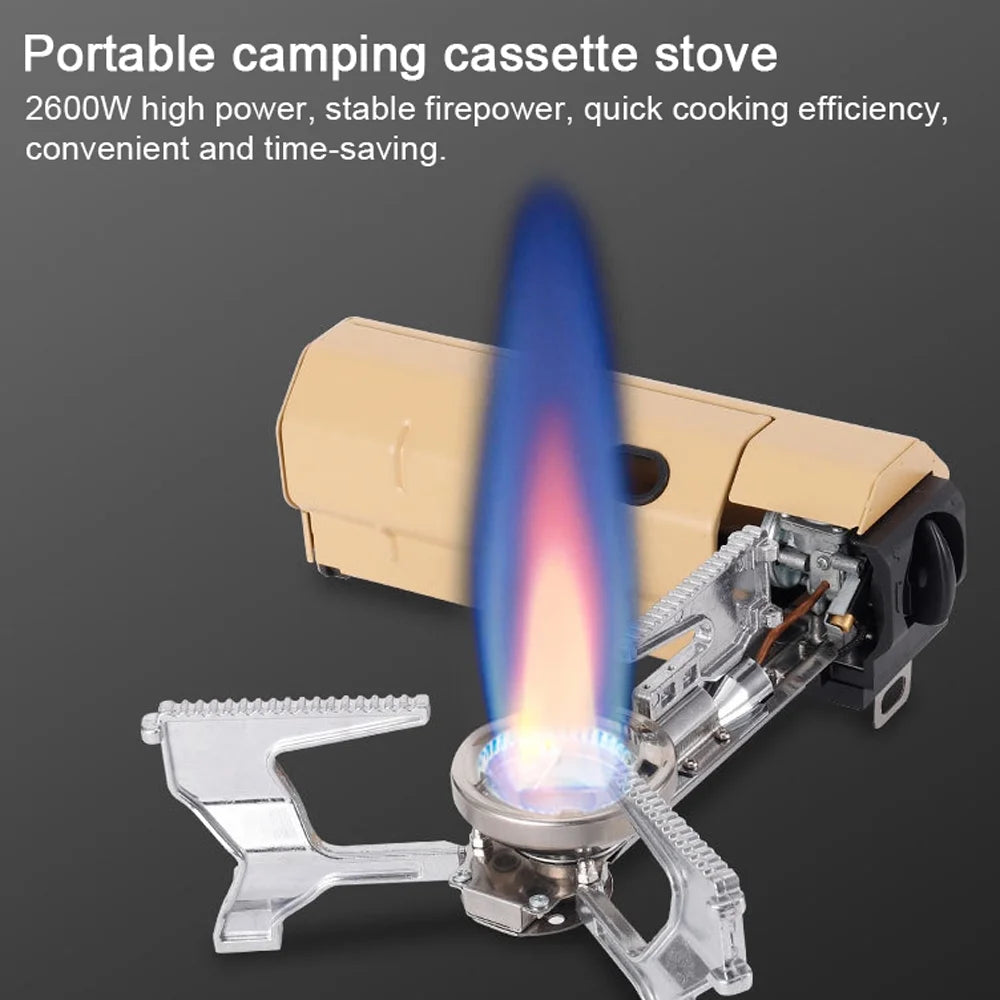 Portable Folding Butane Camping Stove 2600W with Electronic Ignition Carrying Bag G654637