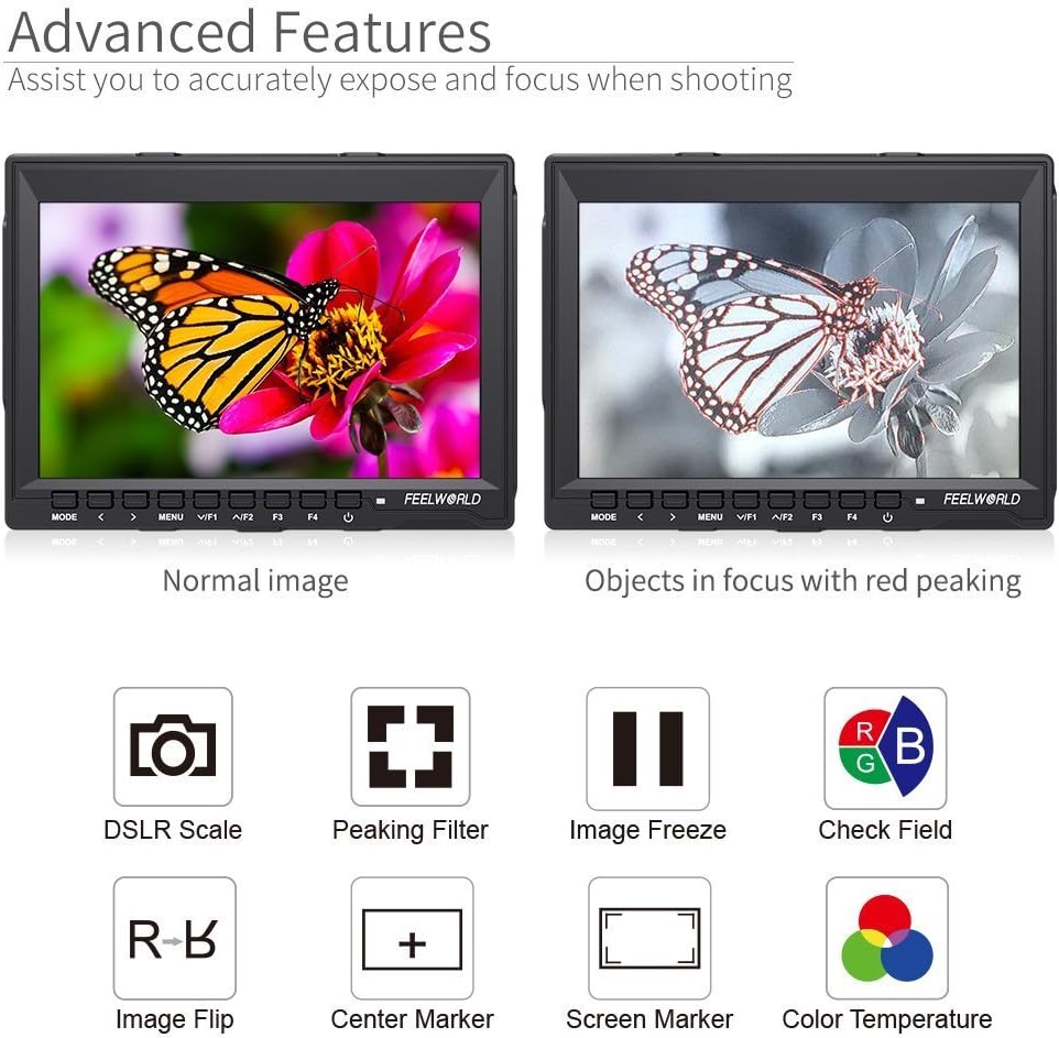7" HD 1280x800 Field Monitor LCD IPS Screen N4326