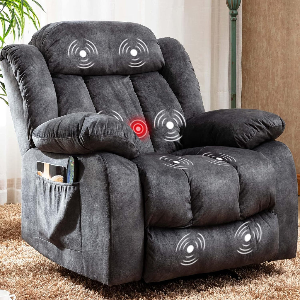 Brown Fabric Manual Rocker Recliner Single Sofa Q99573