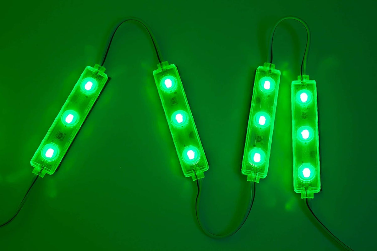 60 Green LED Light Module with 12v AC Power Package Z10623