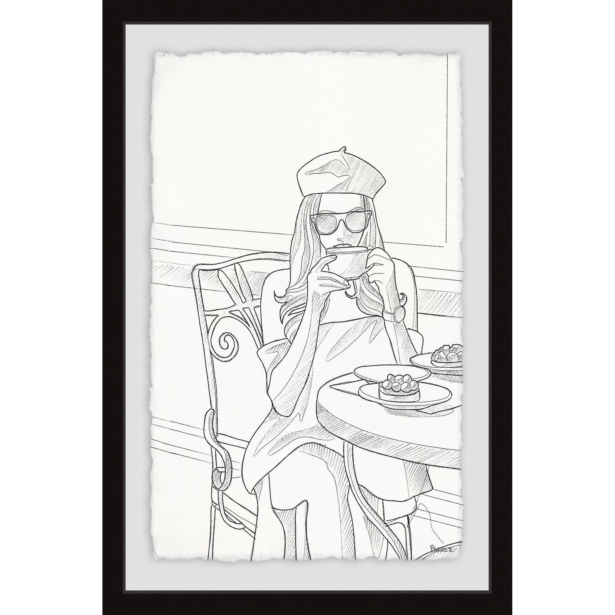 45x22 x 30x22 in Framed Giclee Black C8259