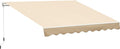 10' x 8' Manual Retractable Awning with UV Protection, Red Stripe C345235