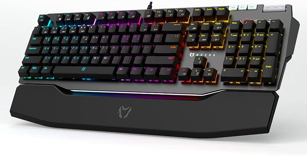 Wired Mechanical Gaming Keyboard with RGB Aluminum Top B70674