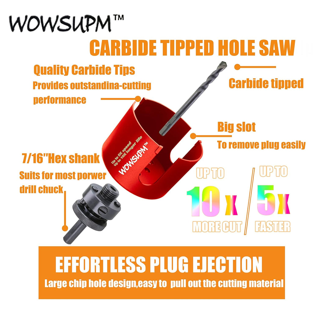 6 inch Carbide Tipped Hole Saw Cutter, Pack of 2 T46214