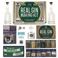 Gin Making Kit with Stainless Steel Flask, Botanicals, Spices, Recipe Guides, Bottles & Labels, Pack of 2 N394