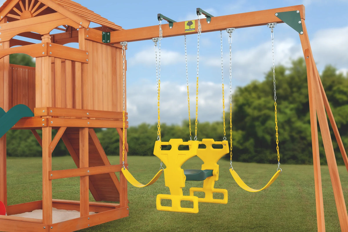 Wooden Playset with Slide and Swing I805179