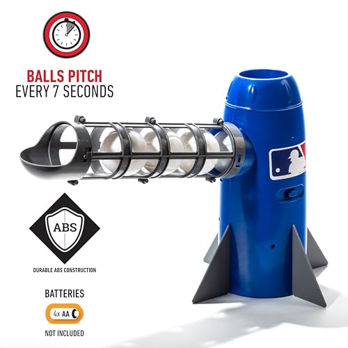 Multicolor Kids Baseball Pitching Machine with 5 Plastic Baseballs & Baseball Bat D1393