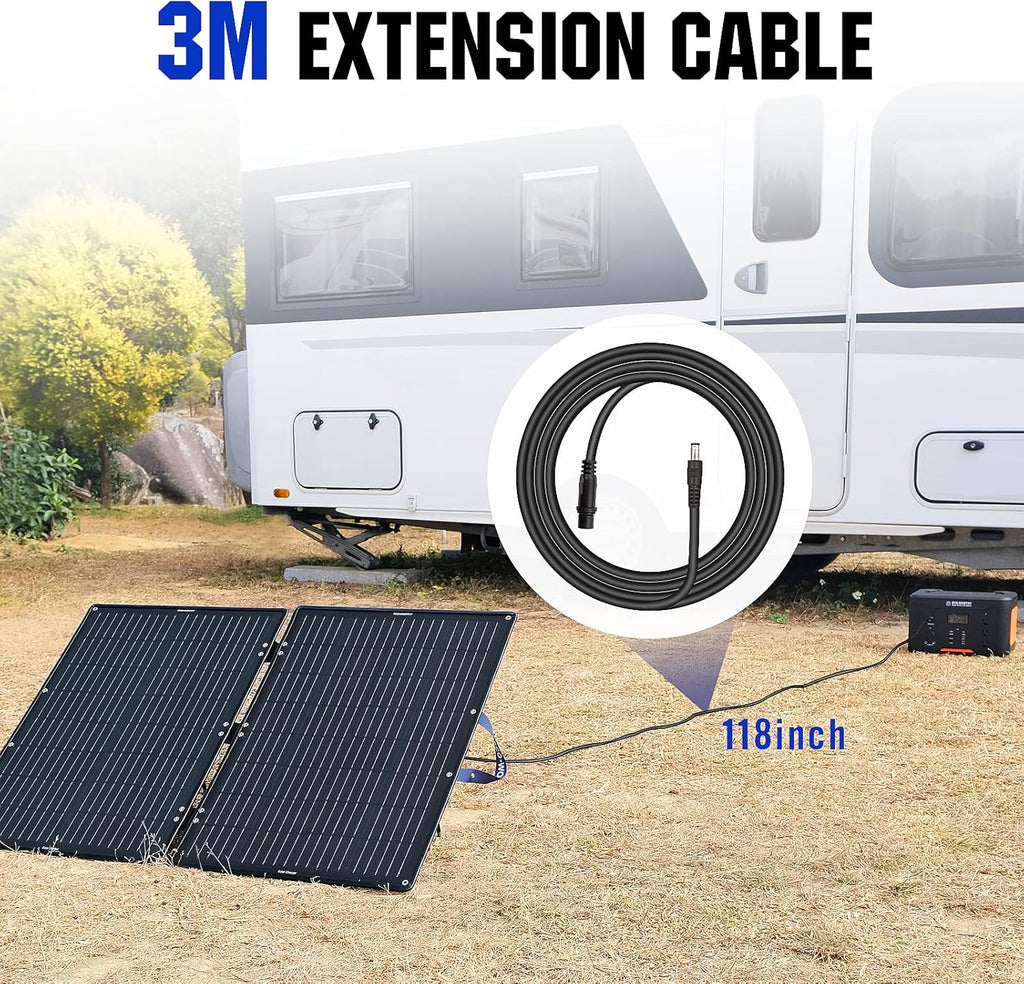 100W Foldable Solar Panel with Adjustable Kickstand Q3579