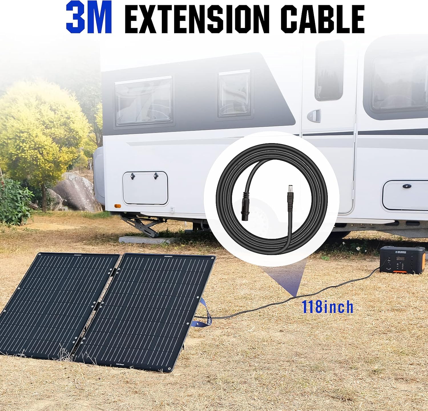 100W Foldable Solar Panel with Adjustable Kickstand Q3579