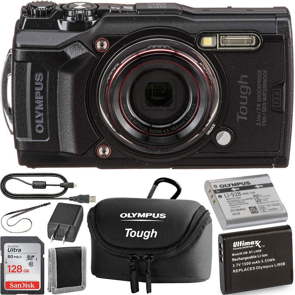 Black Tough TG-6 Digital Camera with Neoprene Case and Starter Kit M22271