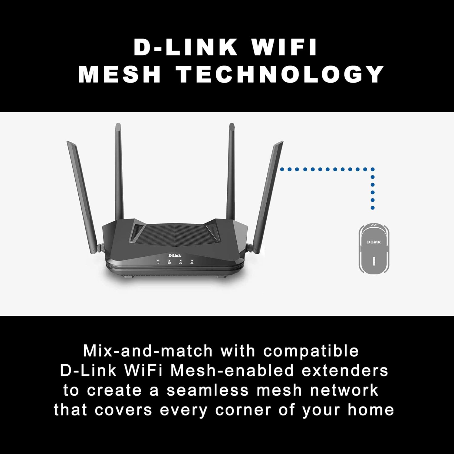Black Pack of 2 WiFi 6 Router R492