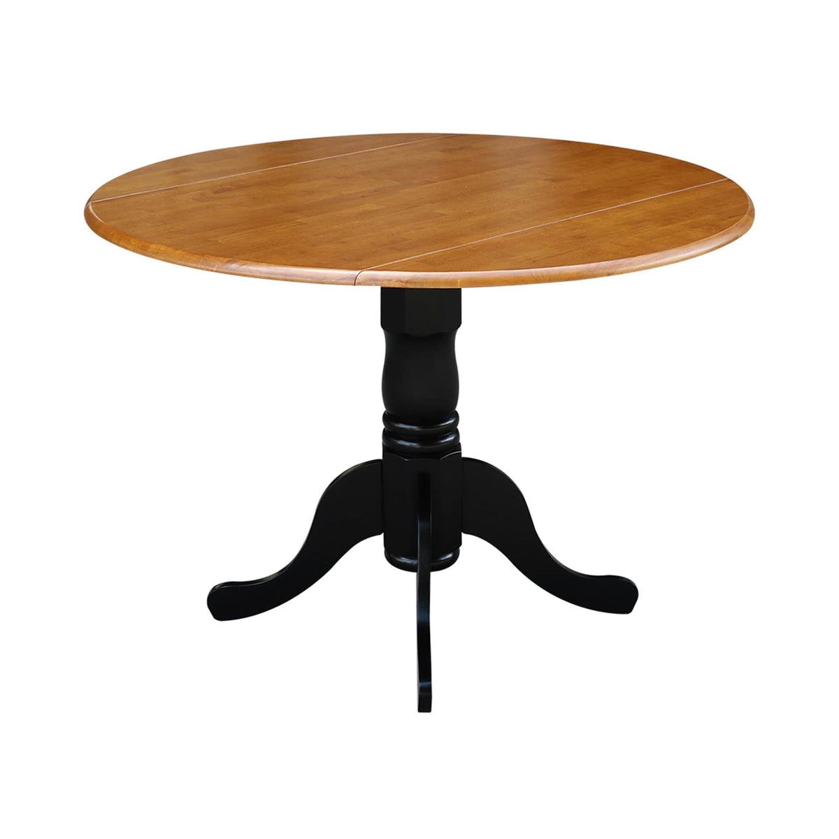 White Round Dual Drop Leaf Pedestal Table U280