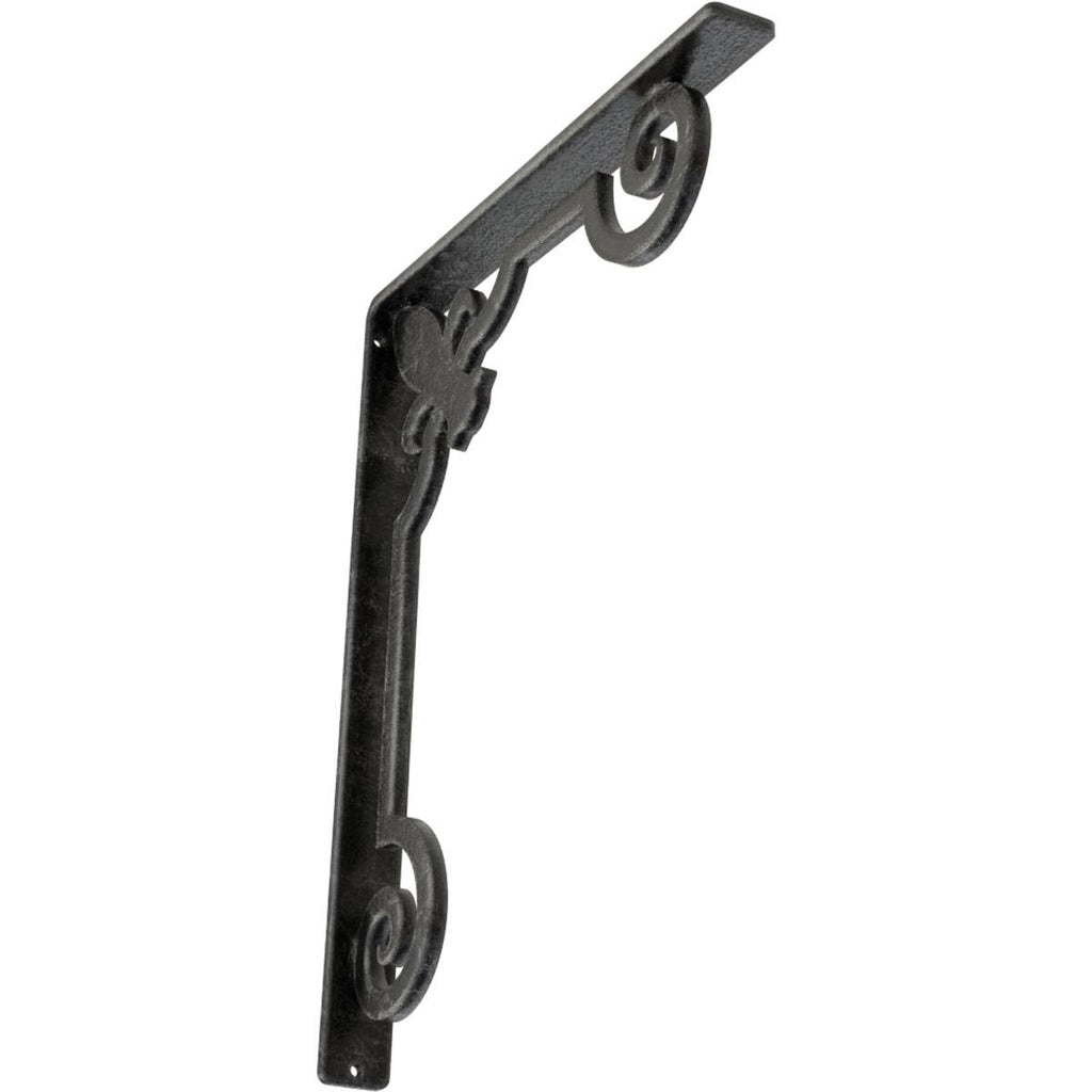 Wrought Iron Bracket Antiqued Silver Q1138