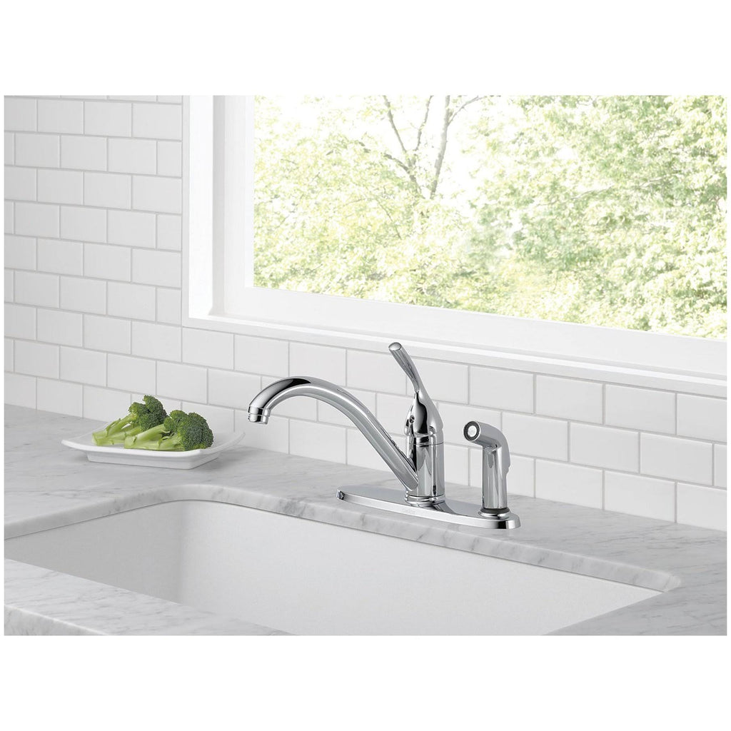 Chrome Single Handle Kitchen Faucet F444210