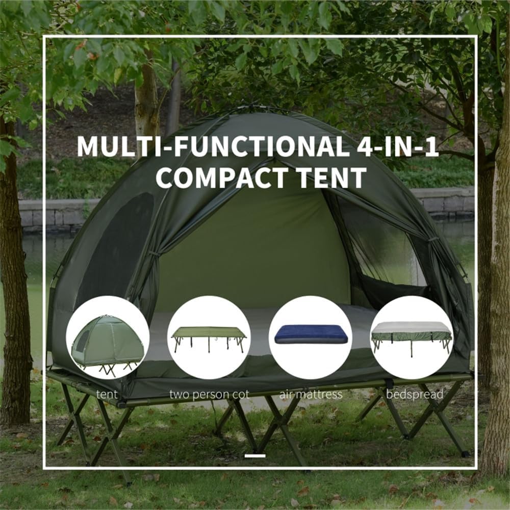 Elevated Waterproof Portable Outdoor Sleeping Cot with Carry Bag U47775