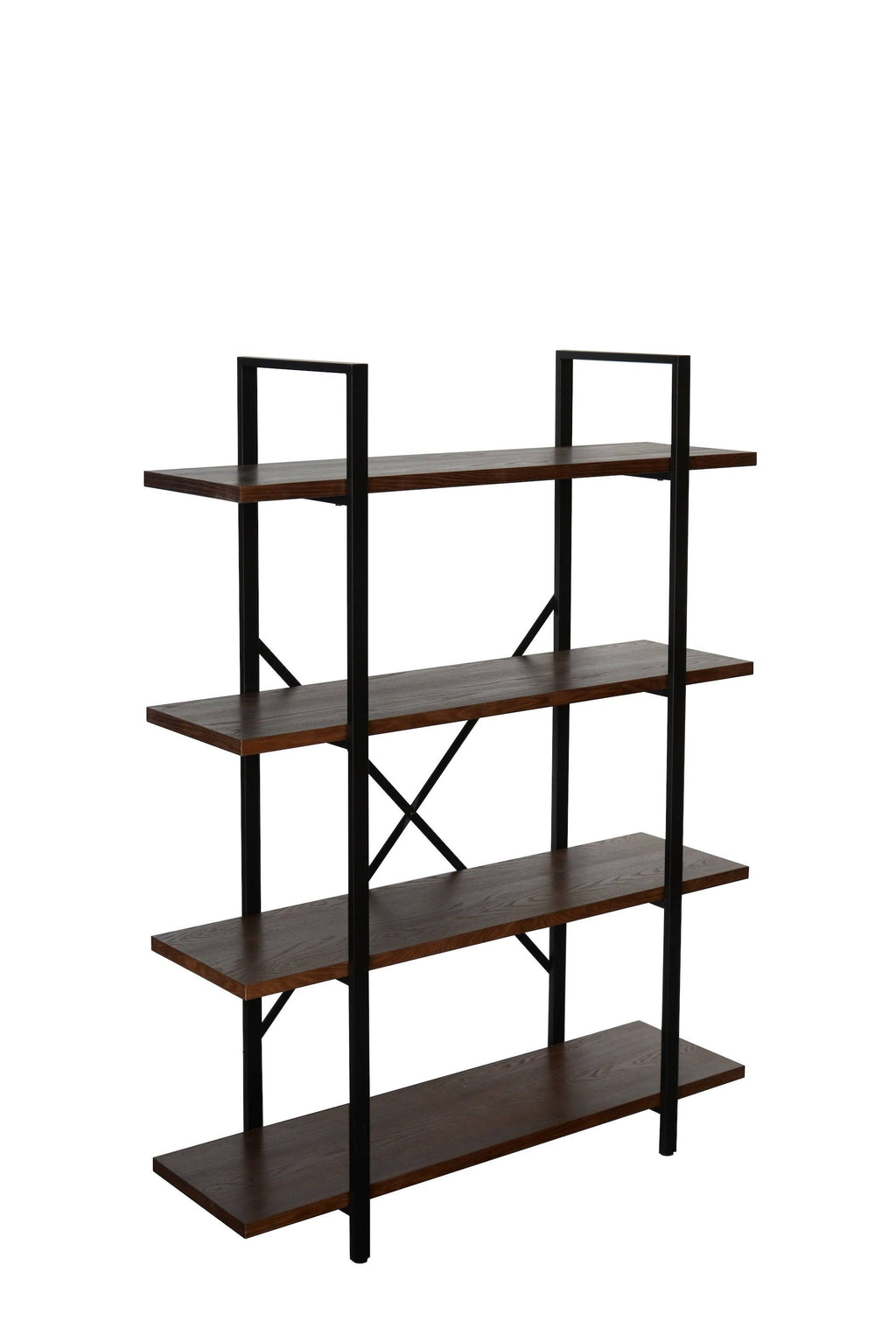 Walnut Brown 4 Shelf Etagere Bookcase Y778