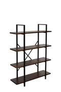 Walnut Brown 4 Shelf Etagere Bookcase Y778