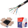 CAT6 1000ft UTP Black Ethernet Solid Cable 23AWG Network Wire D741667