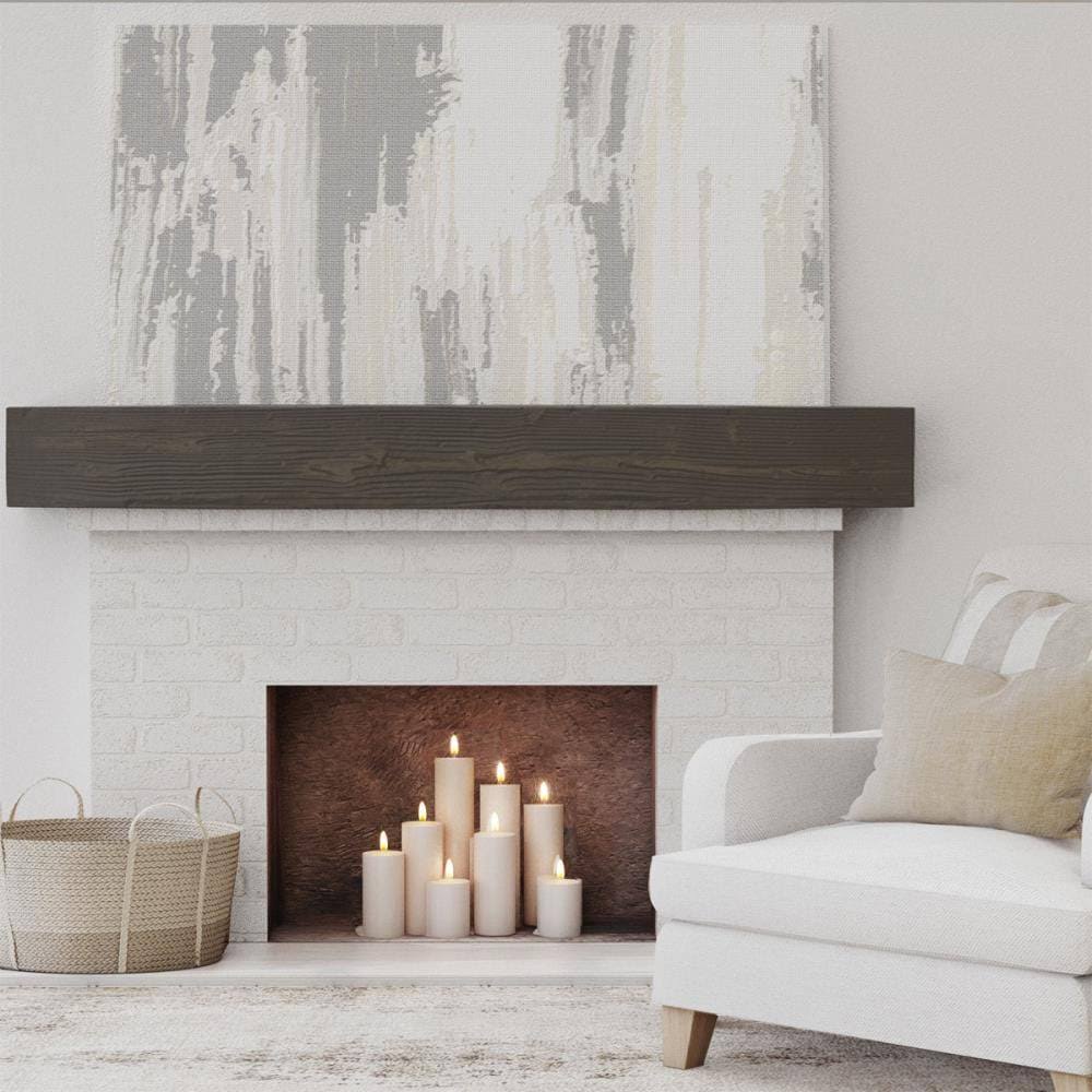 Sandblasted Faux Wood Fireplace Mantel N50833