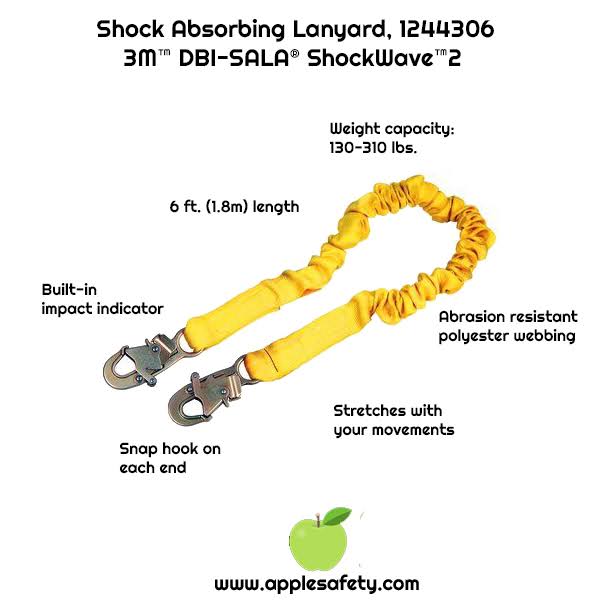 Shock Absorbing Lanyard 6 ft S8292