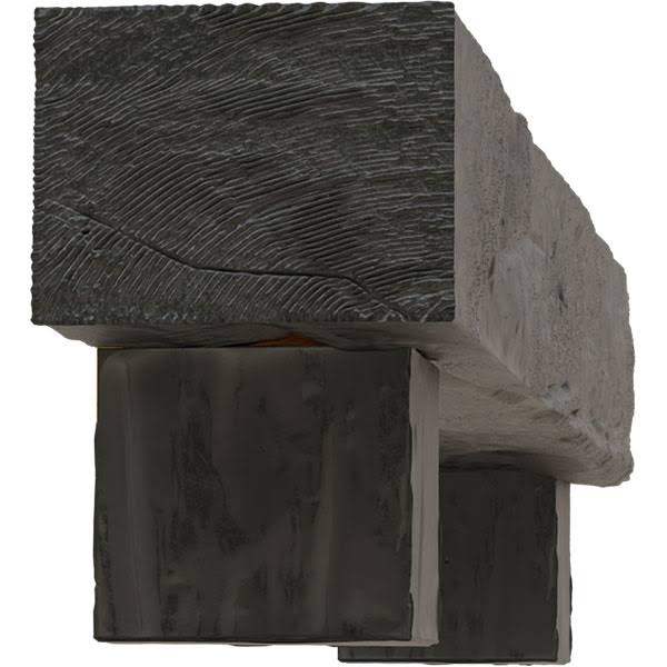 Aged Ash Faux Wood Fireplace Mantel Kit with Alamo Corbels E439