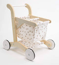 Wooden Shopping Cart Walker with Rolling Wheels B35996