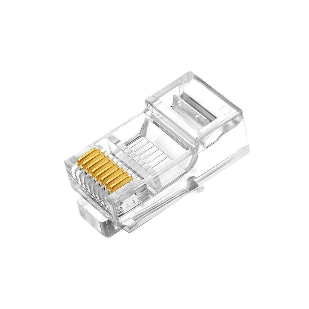 Cat7 RJ45 Connectors 100 Pcs Metal Shielded FTP 8P8C Modular Network Plug Z589212
