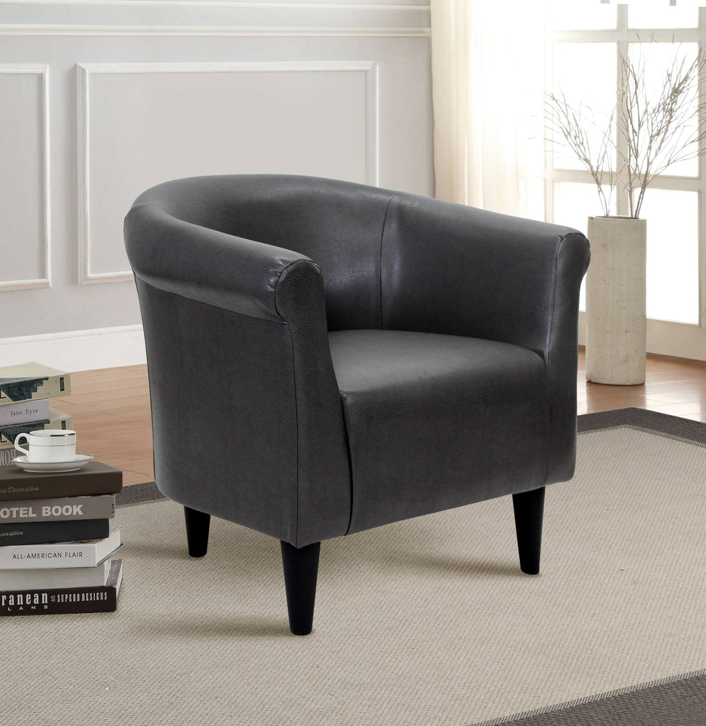 Faux Leather Bucket Accent Chair C46479