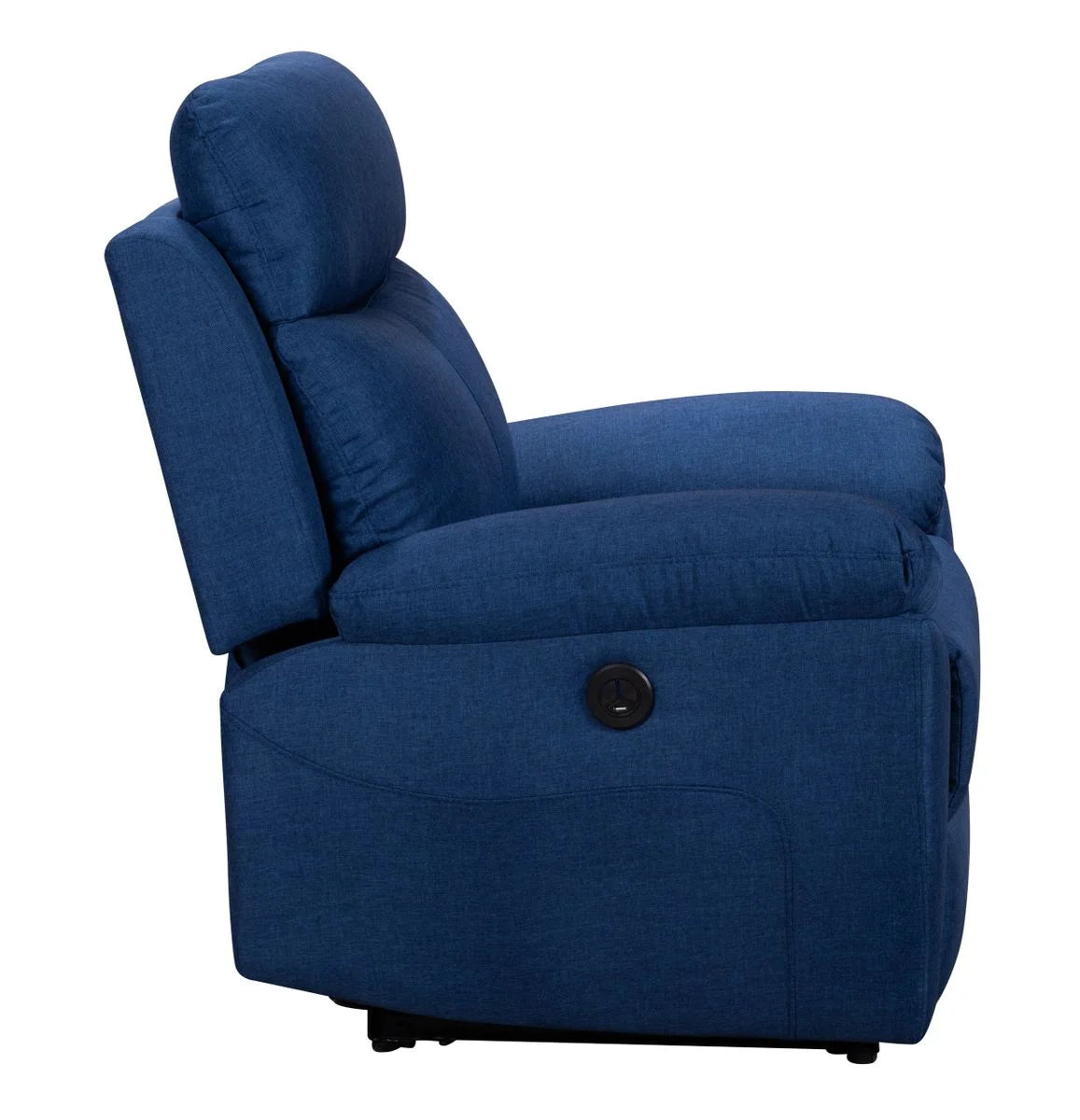 Blue Power Recliner Chair with USB Charging Port Q52761