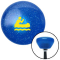 Yellow Guy Paddling Canoe Blue Retro Metal Flake Shift Knob with M16 x 1.5 Insert A884836