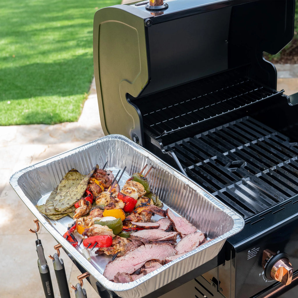 Black 2-Burner Compact Propane Gas Grill with Foldable Sides V510883
