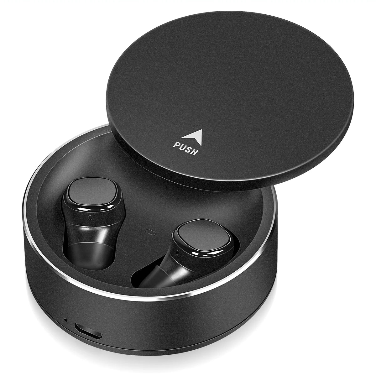 Black True Wireless Earbuds with Mic J701154