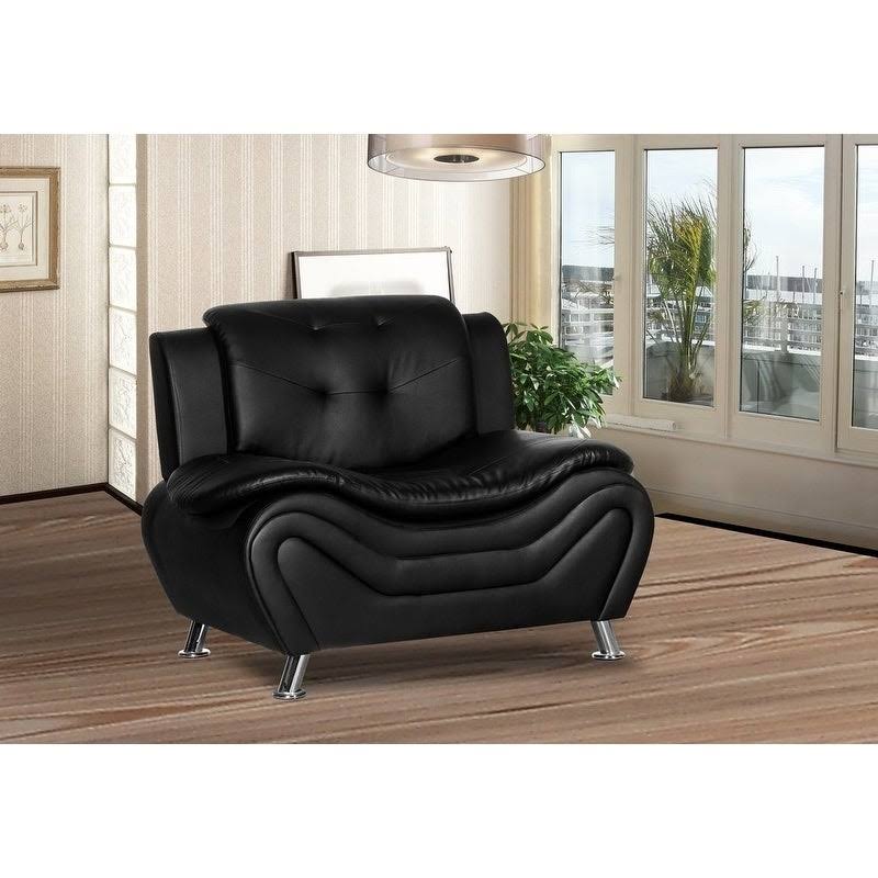 Tufted Club Chair Black D73490