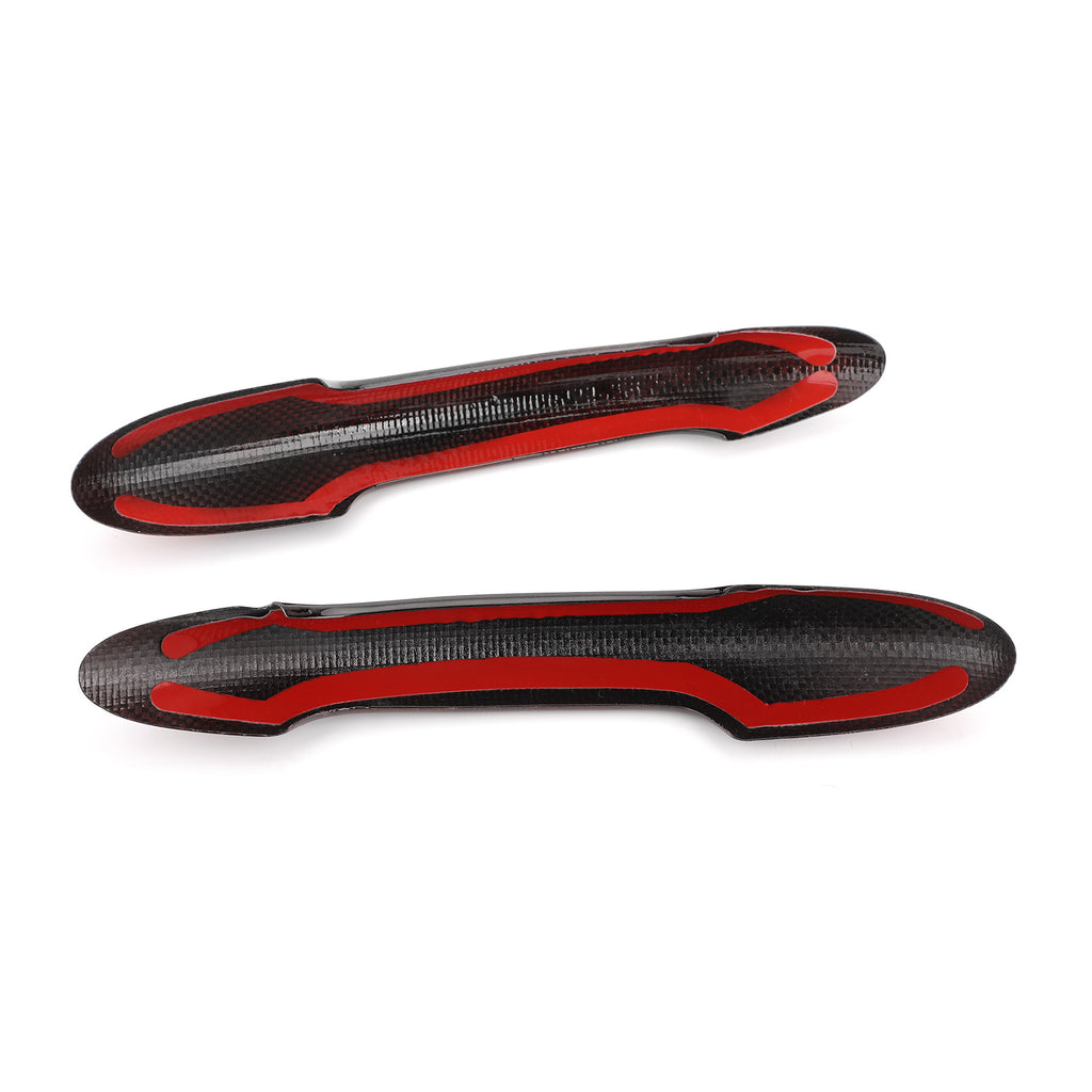 Carbon Fiber Door Handle Cover 2 Door Without Keyhole Q89486